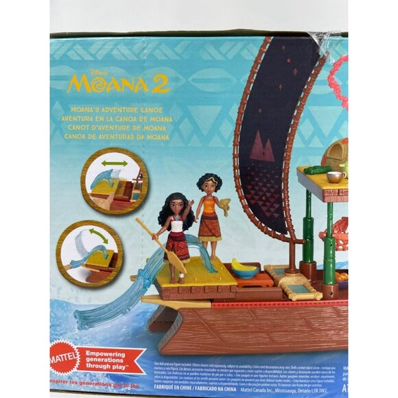 Disney Moana 2 Moana’s Adventure Canoe Playset 10 Piece Set - Picture 8 of 15